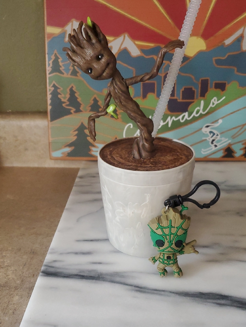 Disney Parks Groot Tumbler With Straw And Groot Clip